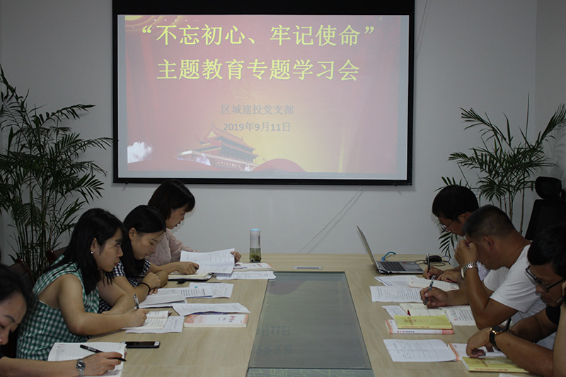 區(qū)城建投公司黨支部開展“先學(xué)、先查、先改”工作 預(yù)熱 “不忘初心、牢記使命”主題教育工作